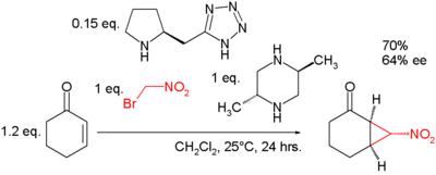 Assymmetric nitrocyclopropanation Hansen 2006