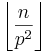 \left \lfloor \frac{n}{p^2} \right \rfloor