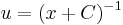 u = (x + C)^{-1}