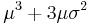 \mu^3 + 3\mu\sigma^2