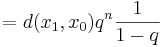 = d(x_1, x_0)q^n \frac{1}{1-q}