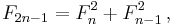 F_{2n-1} = F_n^2 + F_{n-1}^2\,,