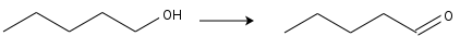 Oxidation of pentan-1-ol to pentanal.svg