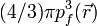 (4/3)\pi p_f^3(\vec{r})