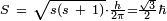 \begin{smallmatrix}S\ =\ \sqrt{s(s\ +\ 1)} \cdot \frac{h}{2\pi} = \frac{\sqrt{3}}{2} \hbar\end{smallmatrix}