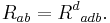 \quad R_{ab}={R^d}_{adb}.\,