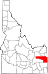 Map of Idaho highlighting Bonneville County