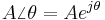  A \ang \theta = A e ^ {j \theta }