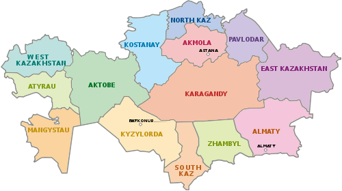 Kazakhstan provinces.svg