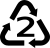 2 as a resin identification code, used in recycling.