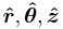 \boldsymbol{\hat{r}}, \boldsymbol{\hat{\theta}}, \boldsymbol{\hat{z}}