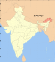 Thumbnail map of India with Arunachal Pradesh highlighted