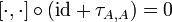 [\cdot, \cdot] \circ (\mathrm{id} + \tau_{A,A}) = 0