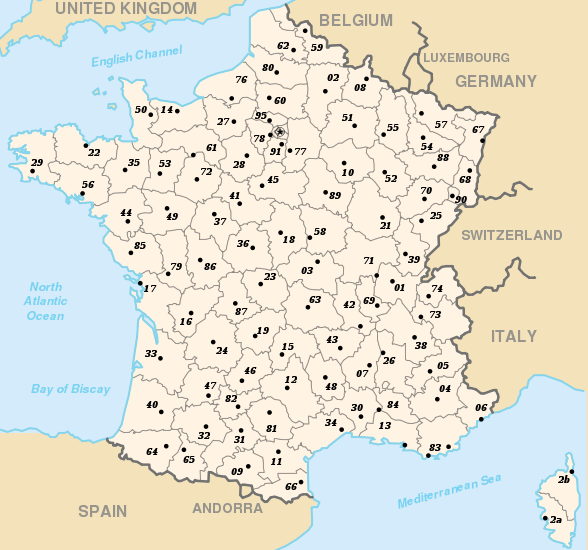 Departments and Regions of France