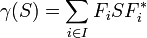  \gamma(S) = \sum_{i \in I} F_i S F_i^* 