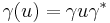 \gamma(u) = \gamma u \gamma^*\,