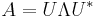 A=U \Lambda U^* \;