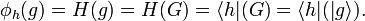  \phi_h(g) = H(g) = H(G)=\langle h|(G) = \langle h|(
|g\rangle). 