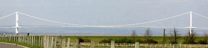 The slender lines of the Severn Bridge