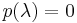 p(\lambda)=0