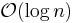 \mathcal{O}(\log n)