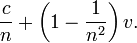 \frac{c}{n} + \left( 1 - \frac{1}{n^2} \right) v.