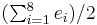 (\textstyle \sum_{i=1}^8e_i)/2