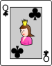 Playing card club Q.svg