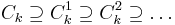 C_k\supseteq C^1_k\supseteq C^2_k\supseteq \dots