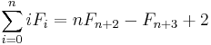 \sum_{i=0}^n iF_i = nF_{n+2} - F_{n+3} + 2