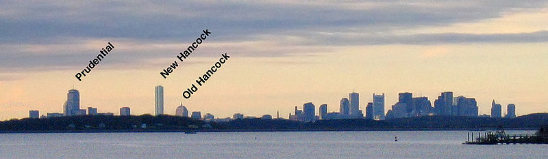 Boston skyline from World's End in Hingham, Massachusetts