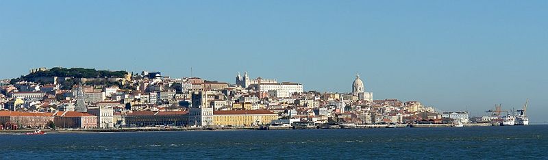 Partial view of Lisbon, viewed from Cacilhas