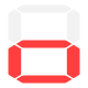 Unusual smaller appearance of zero on seven-segment displays