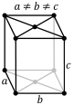 Orthorhombic, base-centered