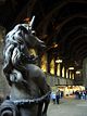 a statue of a Unicorn, seen in St Stephen's Chapel, Westminster Palace, London