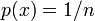 p(x)=1/n