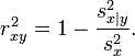 r_{xy}^2=1-\frac{s_{x|y}^2}{s_x^2}.