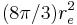 (8 \pi / 3)r_e^2