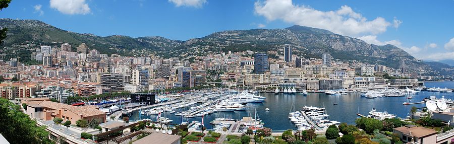 A wide view of La Condamine, Monaco