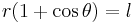 r (1 + \cos \theta) = l \,