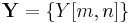 \mathbf{Y} = \{ Y[m,n] \} 