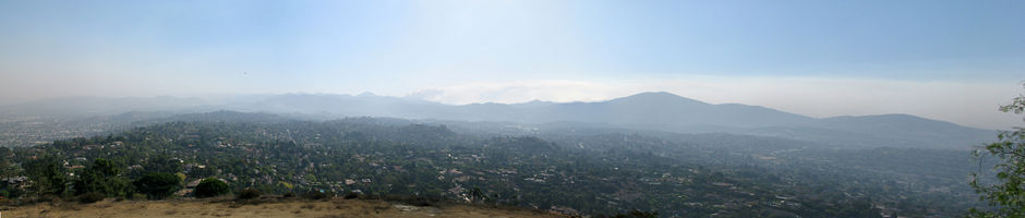 Smoke fills the horizon in East San Diego County, October 22, 2007.