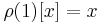 \rho(1)[x] = x