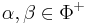 \alpha, \beta\in \Phi^+