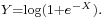  \scriptstyle Y = \mathrm{log}(1 + e^{-X}).