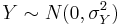 Y \sim N(0, \sigma^2_Y)