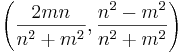 \left(\frac{2mn}{n^2+m^2}, \frac{n^2-m^2}{n^2+m^2}\right)