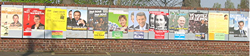 Electoral posters for the first round