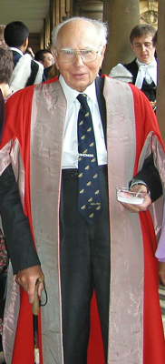 Andrew Huxley at Trinity College, Cambridge, July 2005