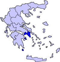 Location of Attica Periphery in Greece